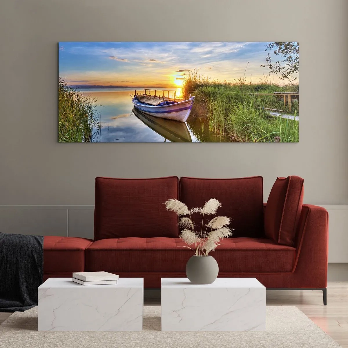 Billede på glas - Bugt med opfyldte drømme - 120x50 cm