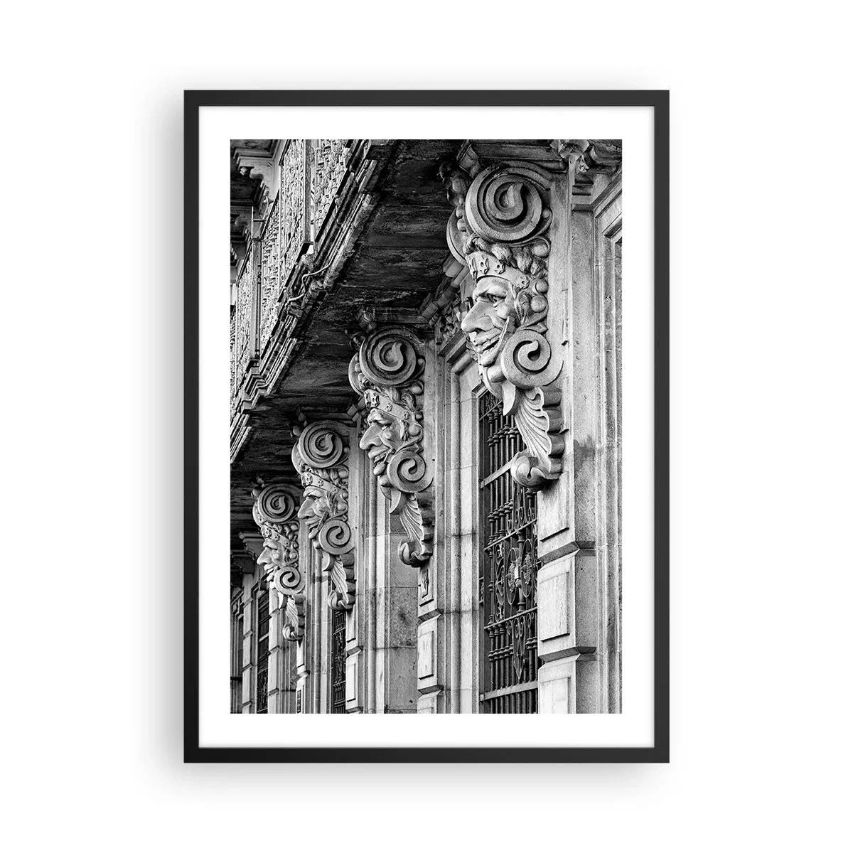 Plakat i sort ramme - Fantastiske Barcelona - 50x70cm - Fantastiske Barcelona - Moderne vægdekoration til stue og soveværelse ARTTOR