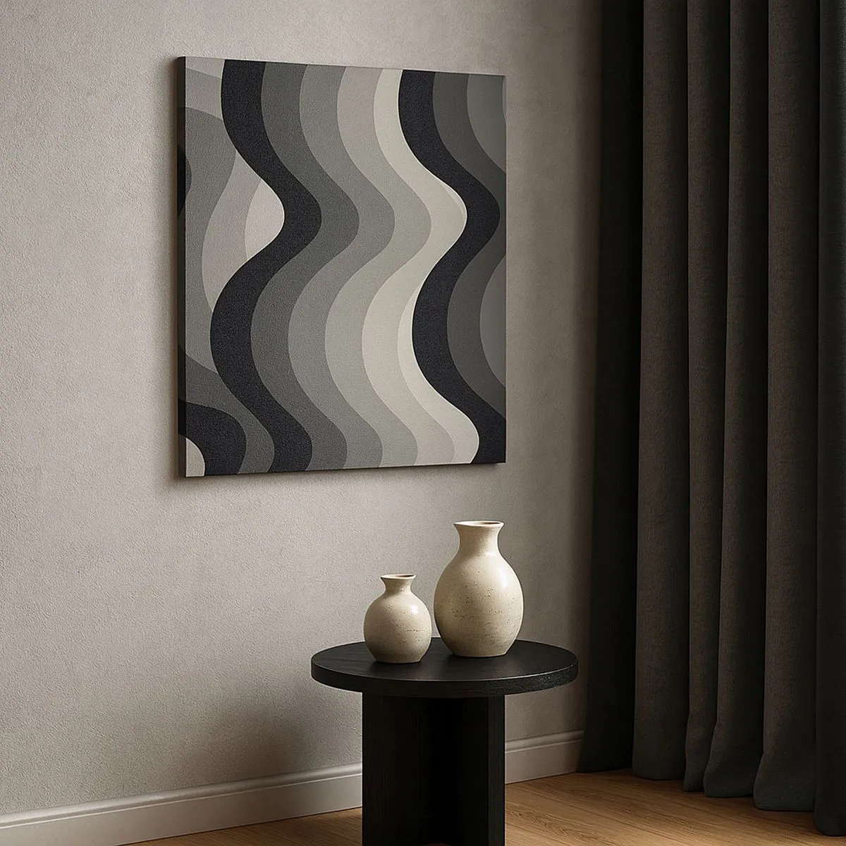 Lærredstryk - Billede på lærred - Bølge efter bølge - 30x30 cm