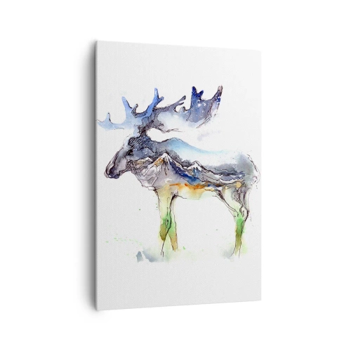 Lærredstryk - Billede på lærred - Helten i en vinterfortælling - 70x100 cm