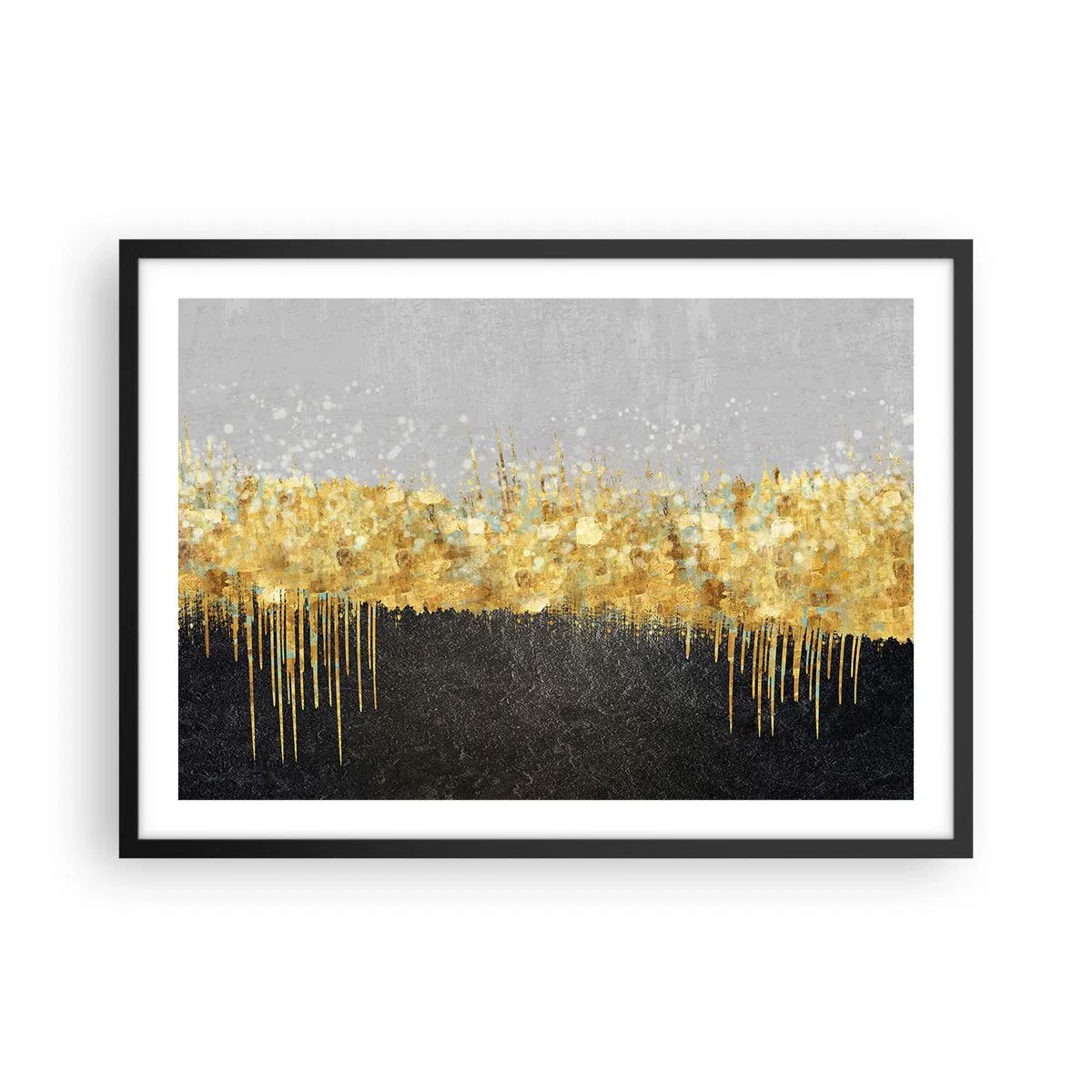 Plakat i sort ramme - Indad og opad - 70x50 cm