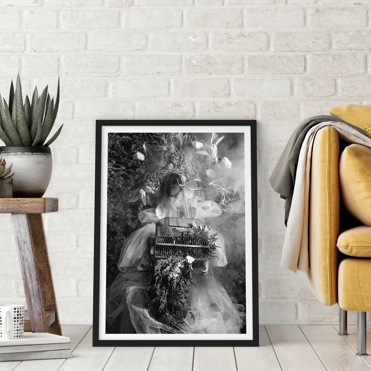 Plakat i sort ramme - Selve Moder - Naturen - 40x50 cm