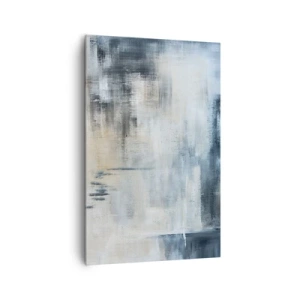 Lærredstryk - Billede på lærred - Bag et slør af blåt - 80x120 cm