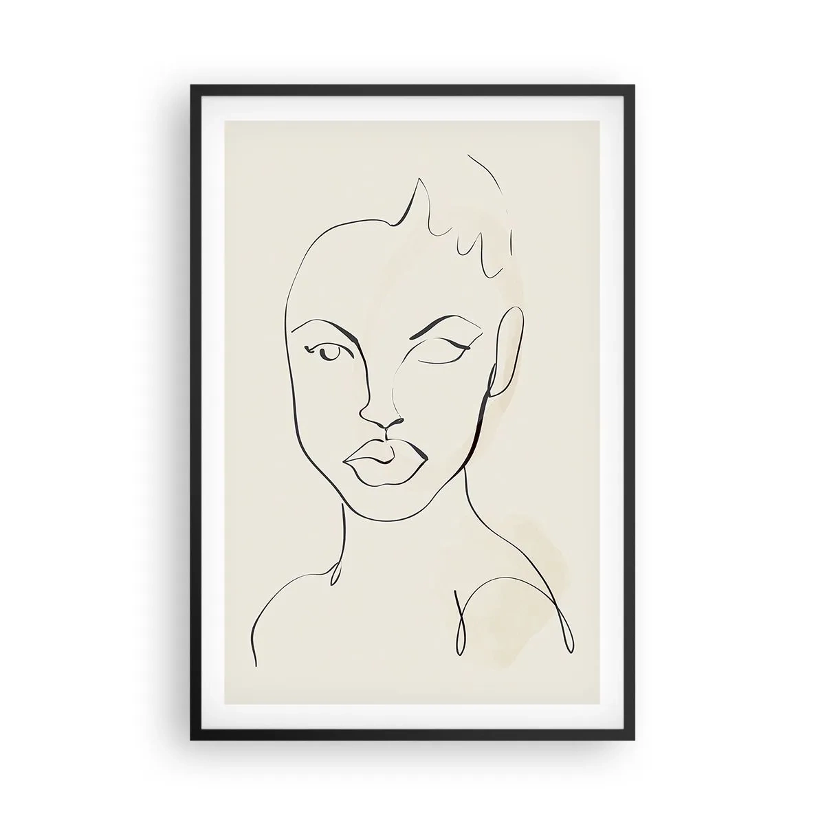 Plakat i sort ramme - Omrids af sensualitet - 61x91 cm