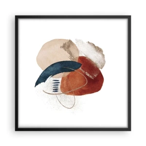 Plakat i sort ramme - Oval sammensætning - 50x50 cm