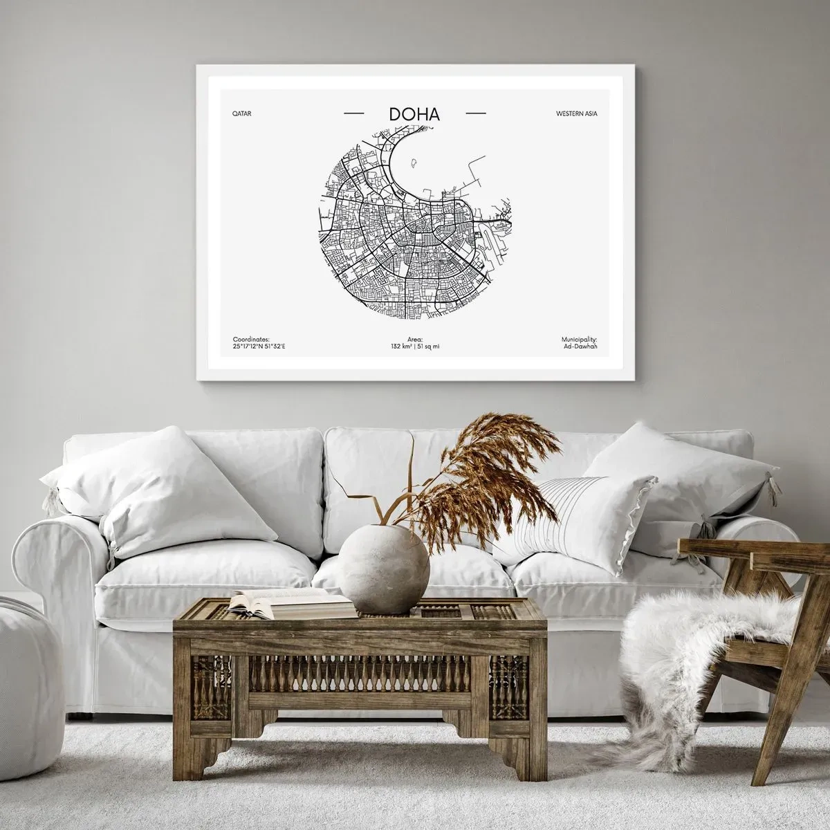 Plakat i hvid ramme - Dohas anatomi - 100x70 cm