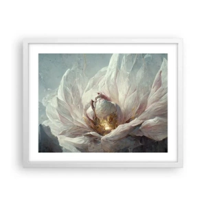 Plakat i hvid ramme - Blomstrer en gang om hundrede år - 50x40 cm