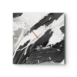 Vægur, Uret - Abstraktion med flair - 30x30 cm