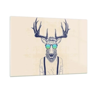 Billede på glas - Hvem forventede du? - 120x80 cm