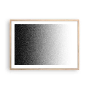 Plakat i ramme af lyst egetræ - På vej mod lyset - 70x50 cm