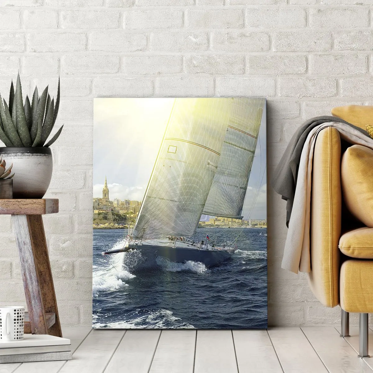Lærredstryk - Billede på lærred - Tid til at forlade byen - 50x70 cm