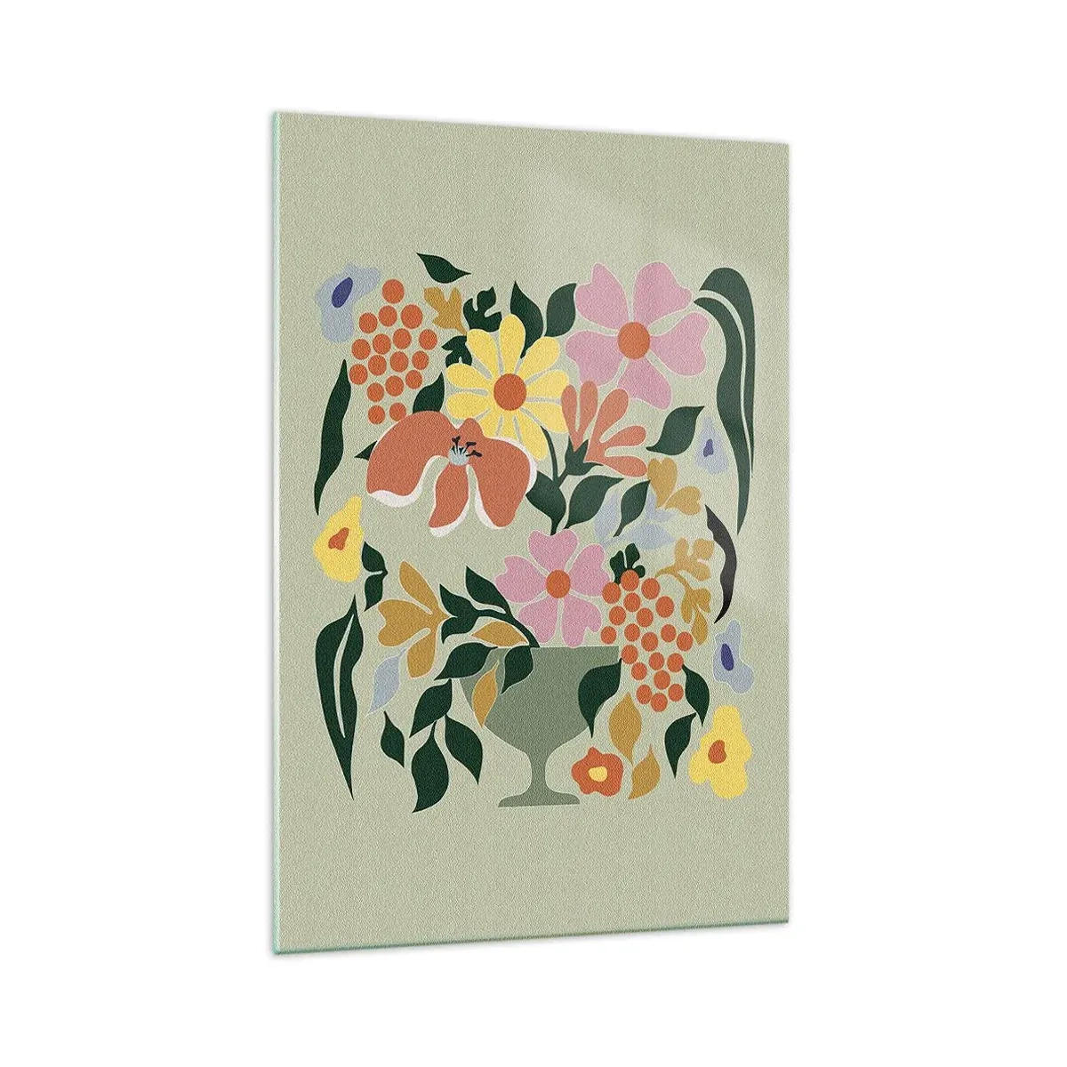 Billede på glas - En buket fuld af liv - 70x100 cm