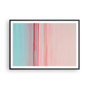 Plakat i sort ramme - Abstraktion ved daggry - 100x70 cm