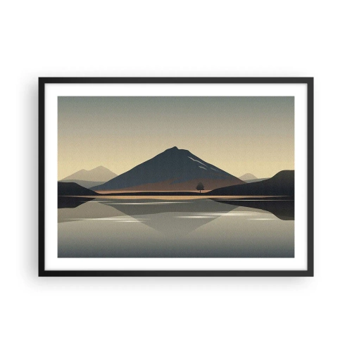 Plakat i sort ramme - Spejlrefleksion - 70x50 cm