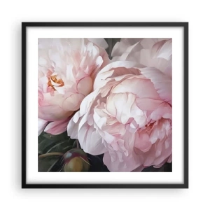 Plakat i sort ramme - Fastlåst i blomstring - 50x50 cm