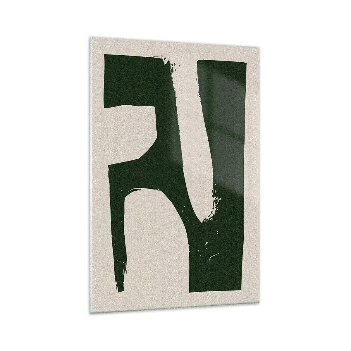 Billede på glas - Bugter af hvidt - 80x120 cm