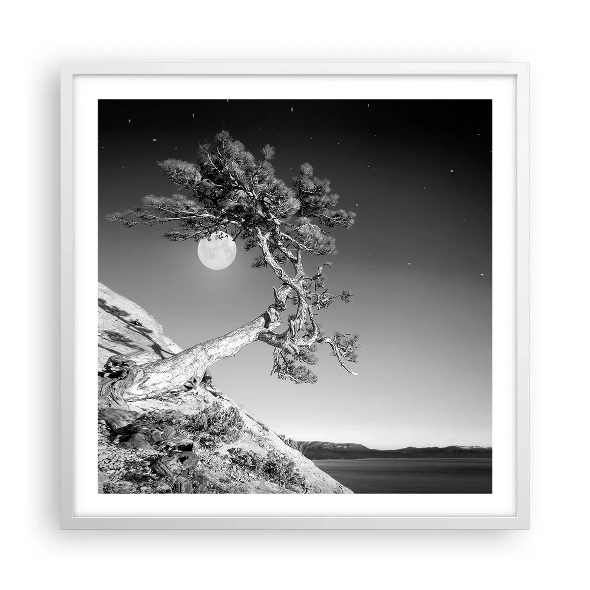 Plakat i hvid ramme - Den sejrrige kriger - 60x60 cm