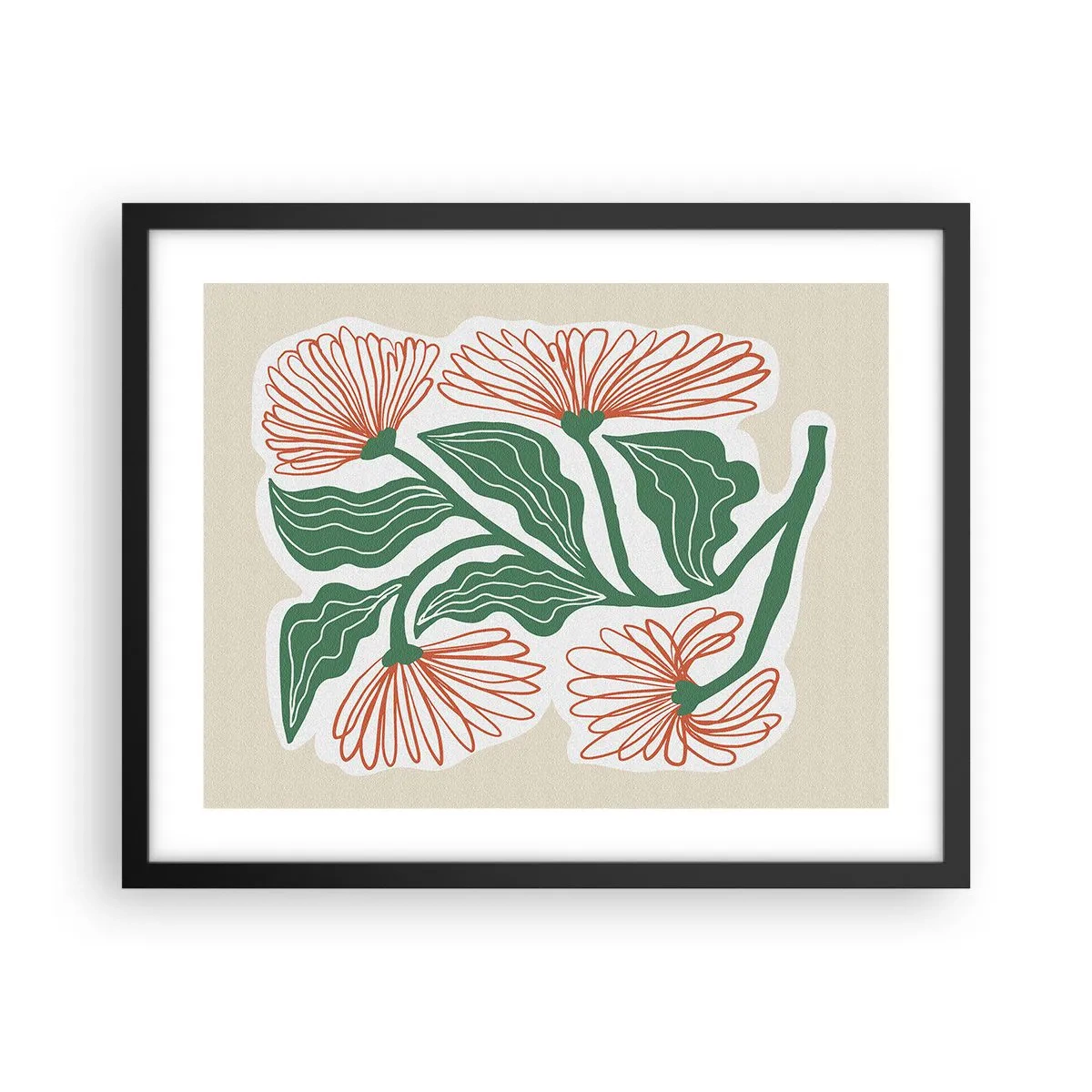 Plakat i sort ramme - Folkeligt og moderne - 50x40 cm