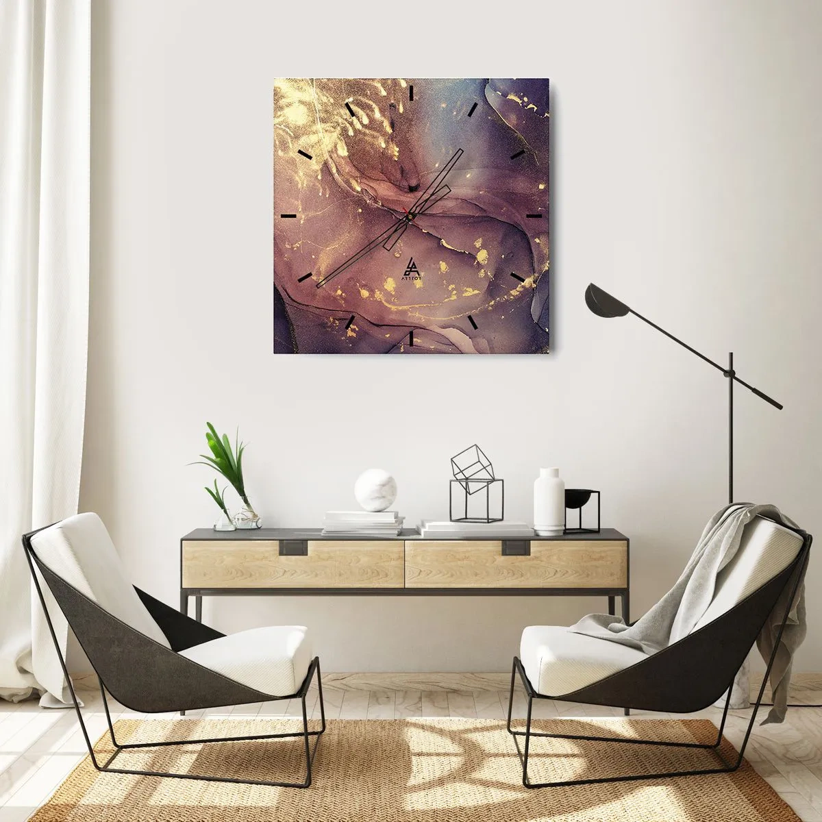 Vægur, Uret - Materie og ånd - 40x40 cm