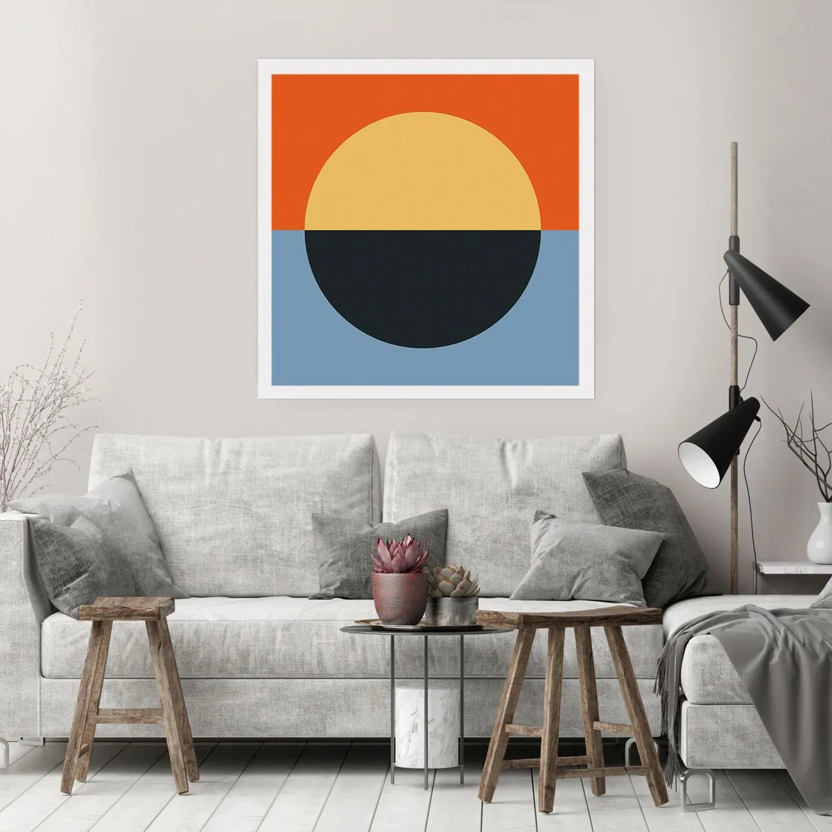 Plakat - En sammensætning af varme og kølighed - 40x40 cm