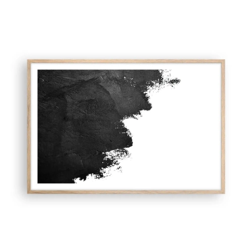 Plakat i ramme af lyst egetræ - Elementer: jord - 91x61 cm