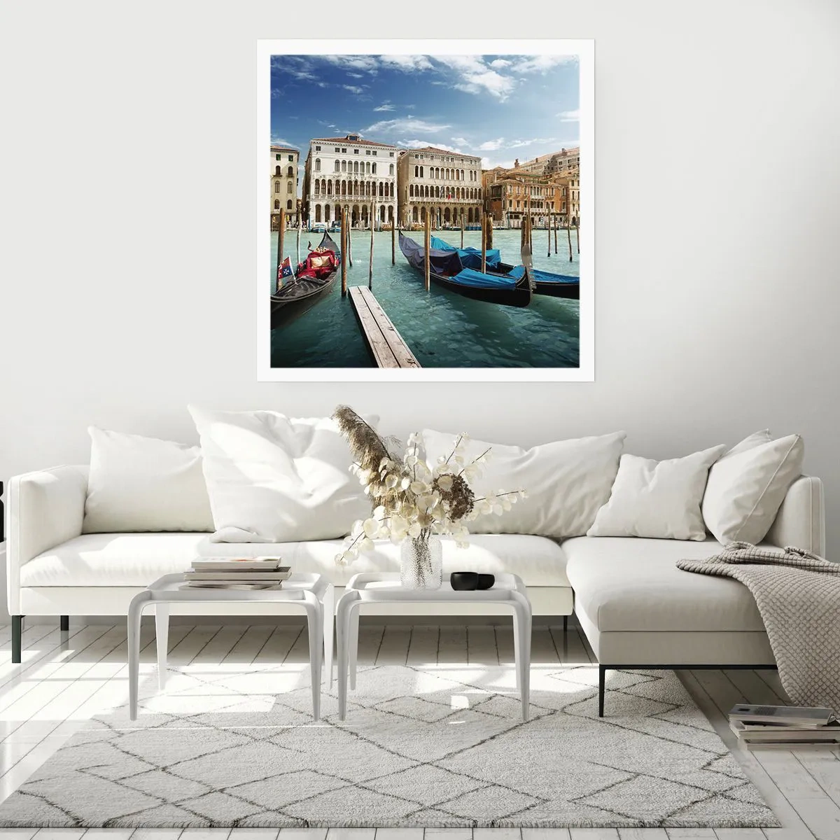 Plakat - Paladser i blåt - 50x50 cm