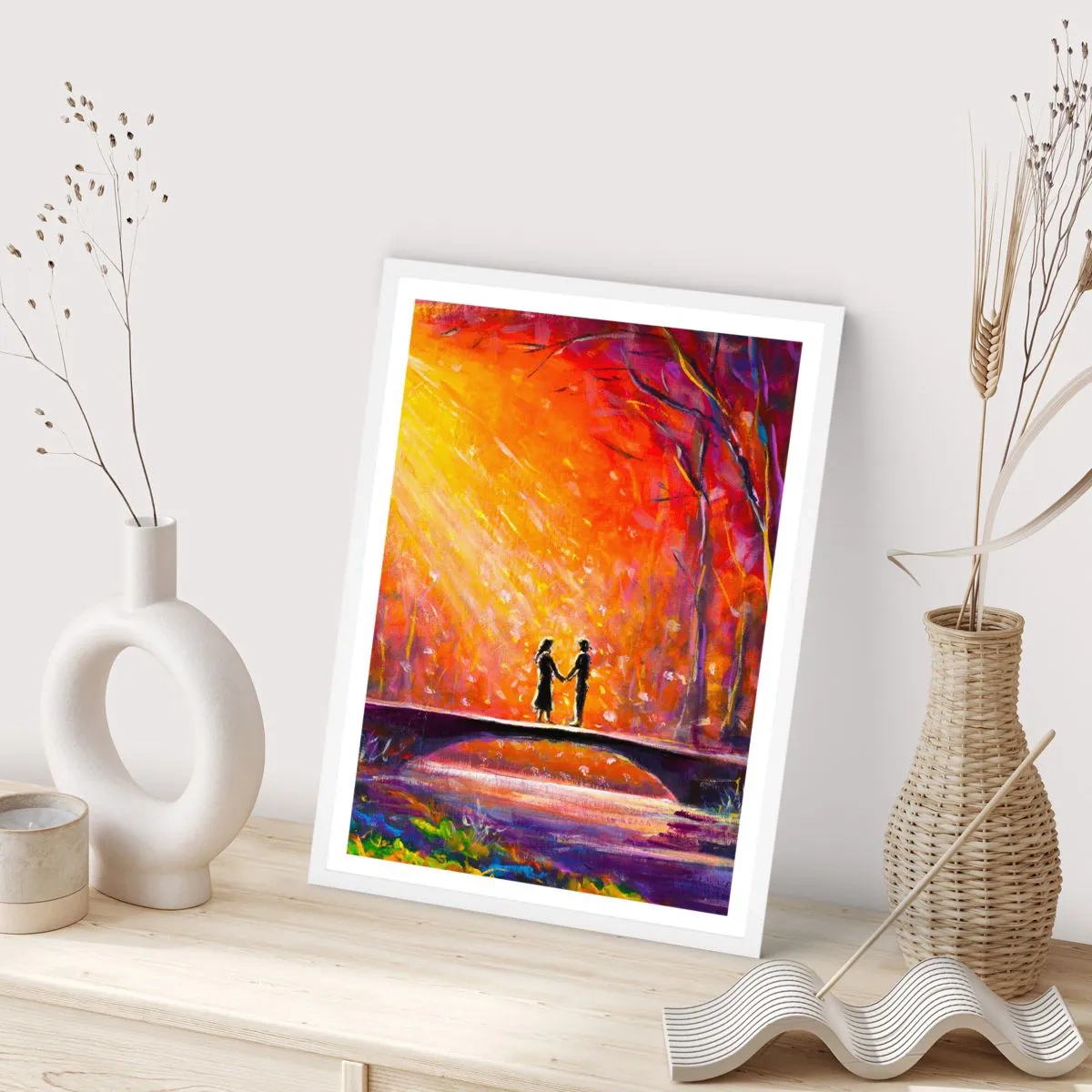 Plakat i hvid ramme - Himlen elsker dem også - 40x50 cm