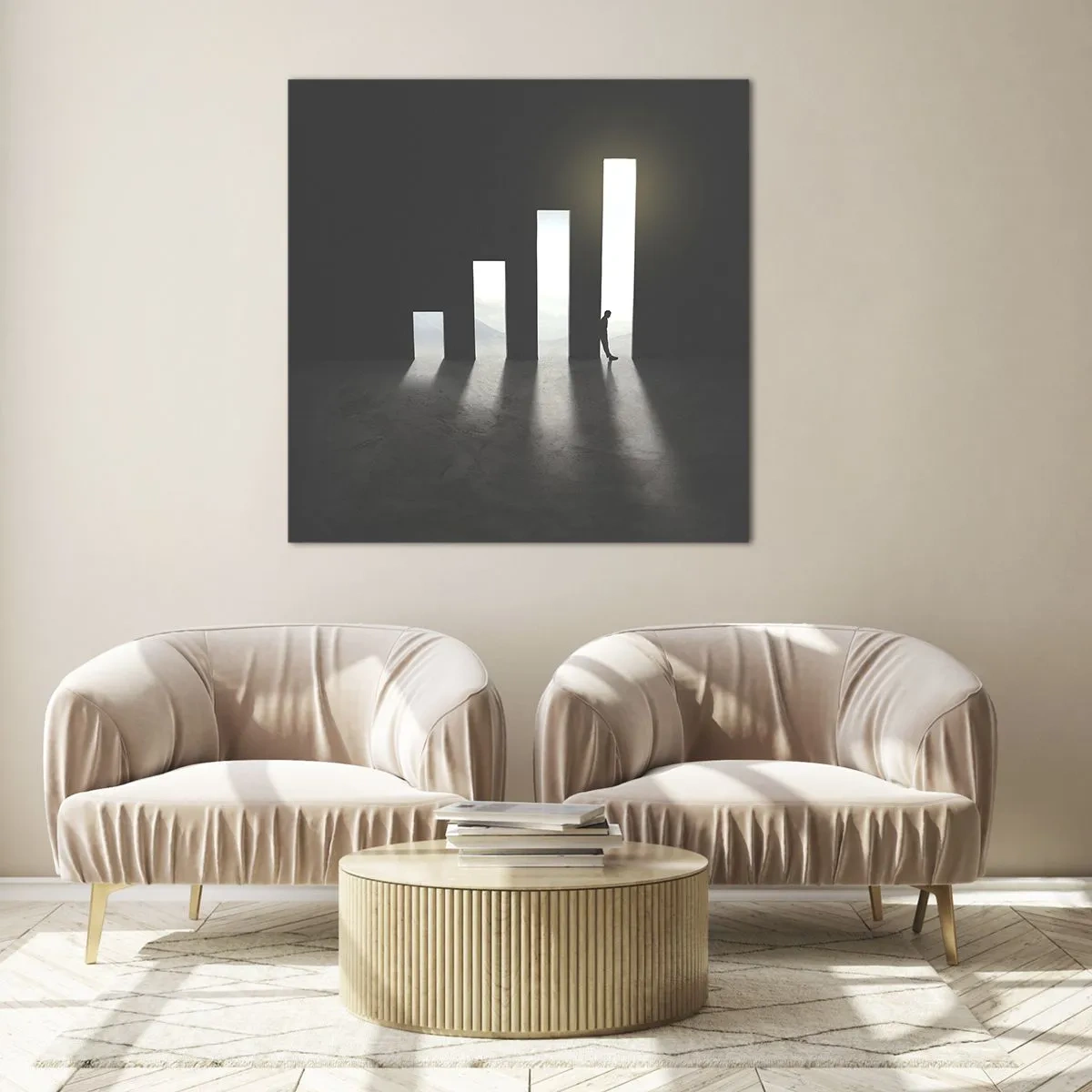 Billede på glas - Succes - et indtryk - 70x70 cm