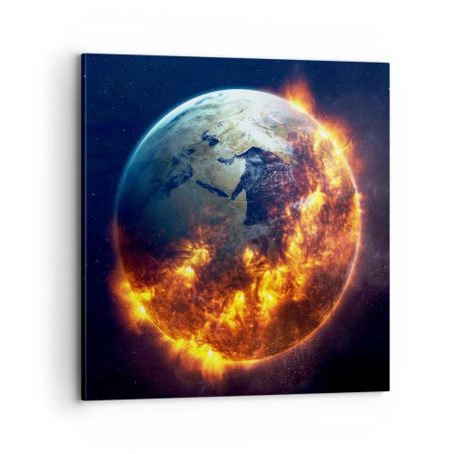 Lærredstryk - Billede på lærred - Apokalypsens flamme - 70x70 cm
