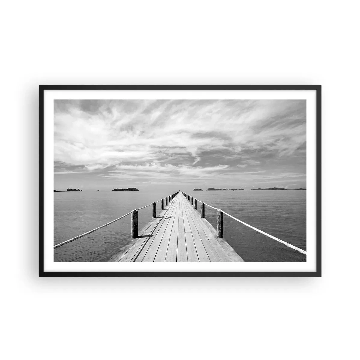 Plakat i sort ramme - Eller måske en rejse... - 91x61 cm