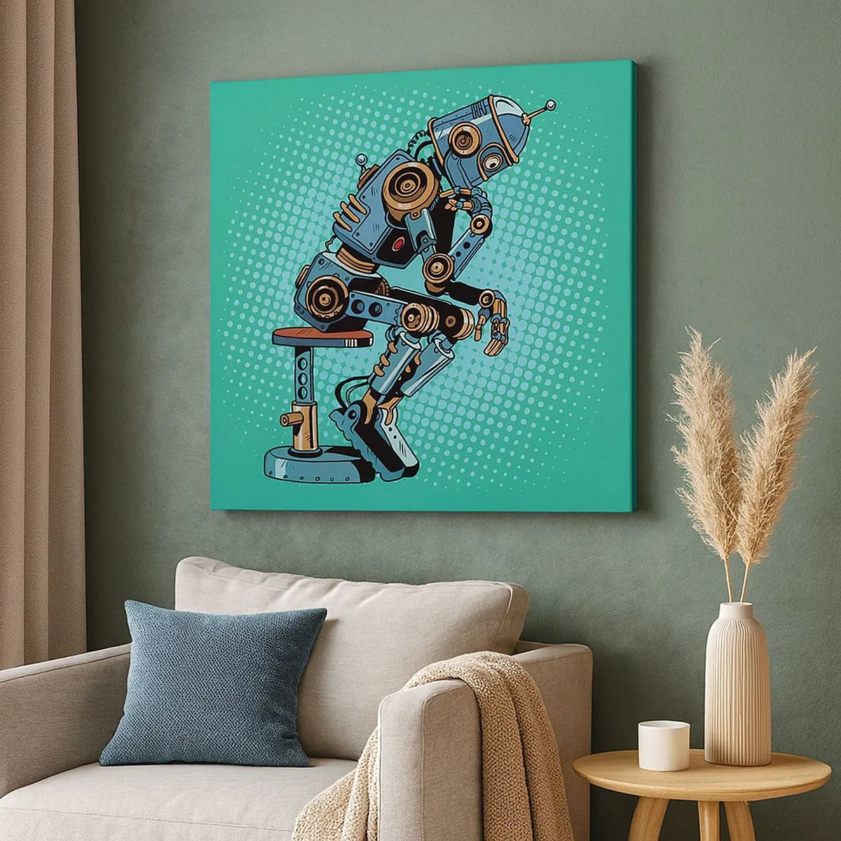 Lærredstryk - Billede på lærred - Over essensen af at være - 30x30 cm