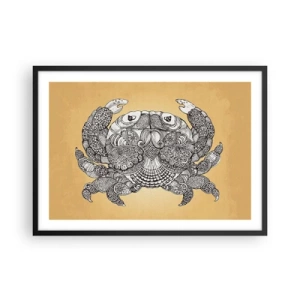 Plakat i sort ramme - Fortællinger om hr. krabbe - 70x50 cm