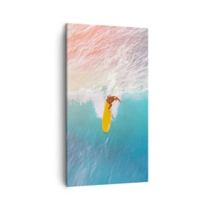 Lærredstryk - Billede på lærred - Ocean rytter - 45x80 cm