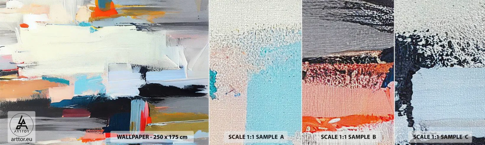 Prøve Fototapet Premium Canvas - Er der en metode? - Moderne, Maling, Minimalistisk - 100x30 cm