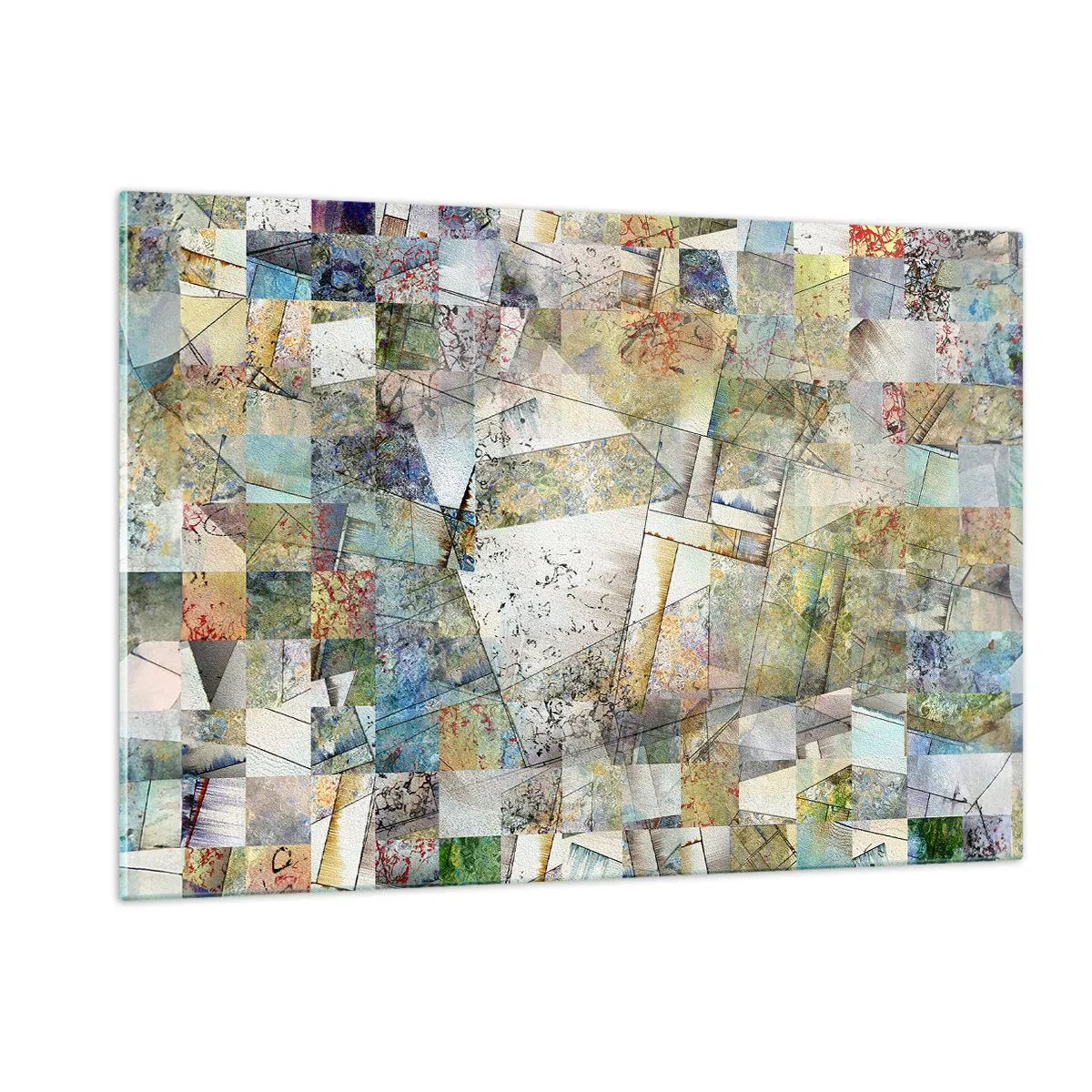 Billede på glas - Geometrisk ommøblering - 120x80 cm