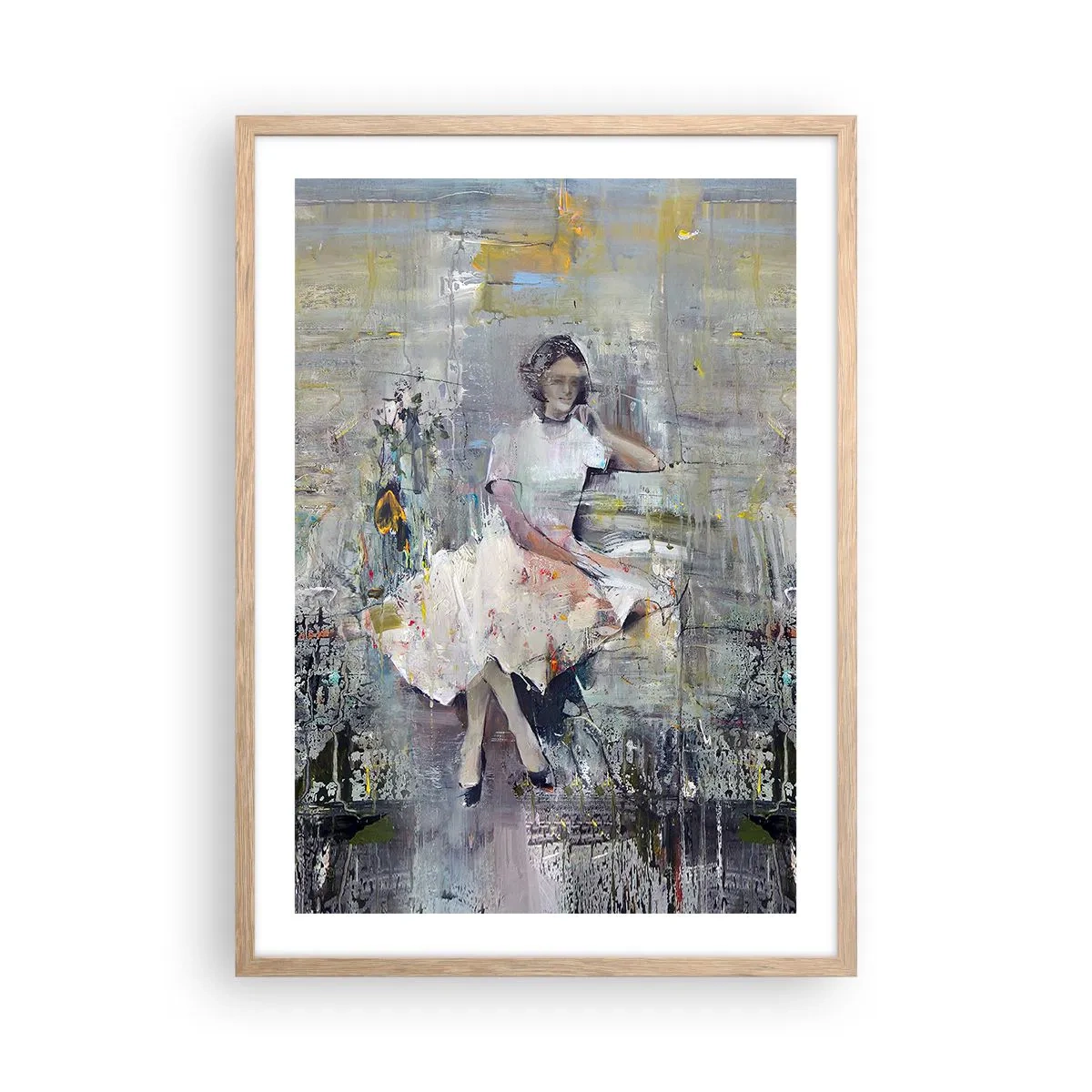 Plakat i ramme af lyst egetræ - Klassisk og moderne - 50x70 cm