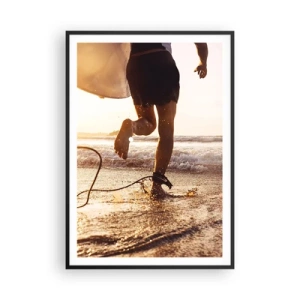 Plakat i sort ramme - For at møde bølgen - 70x100 cm
