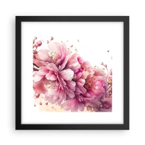 Plakat i sort ramme - Kirsebærblomst - 30x30 cm