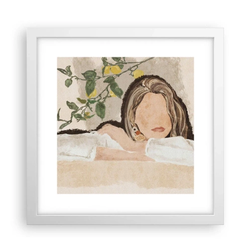 Plakat i hvid ramme - Sydstaternes skønhed - 30x30 cm