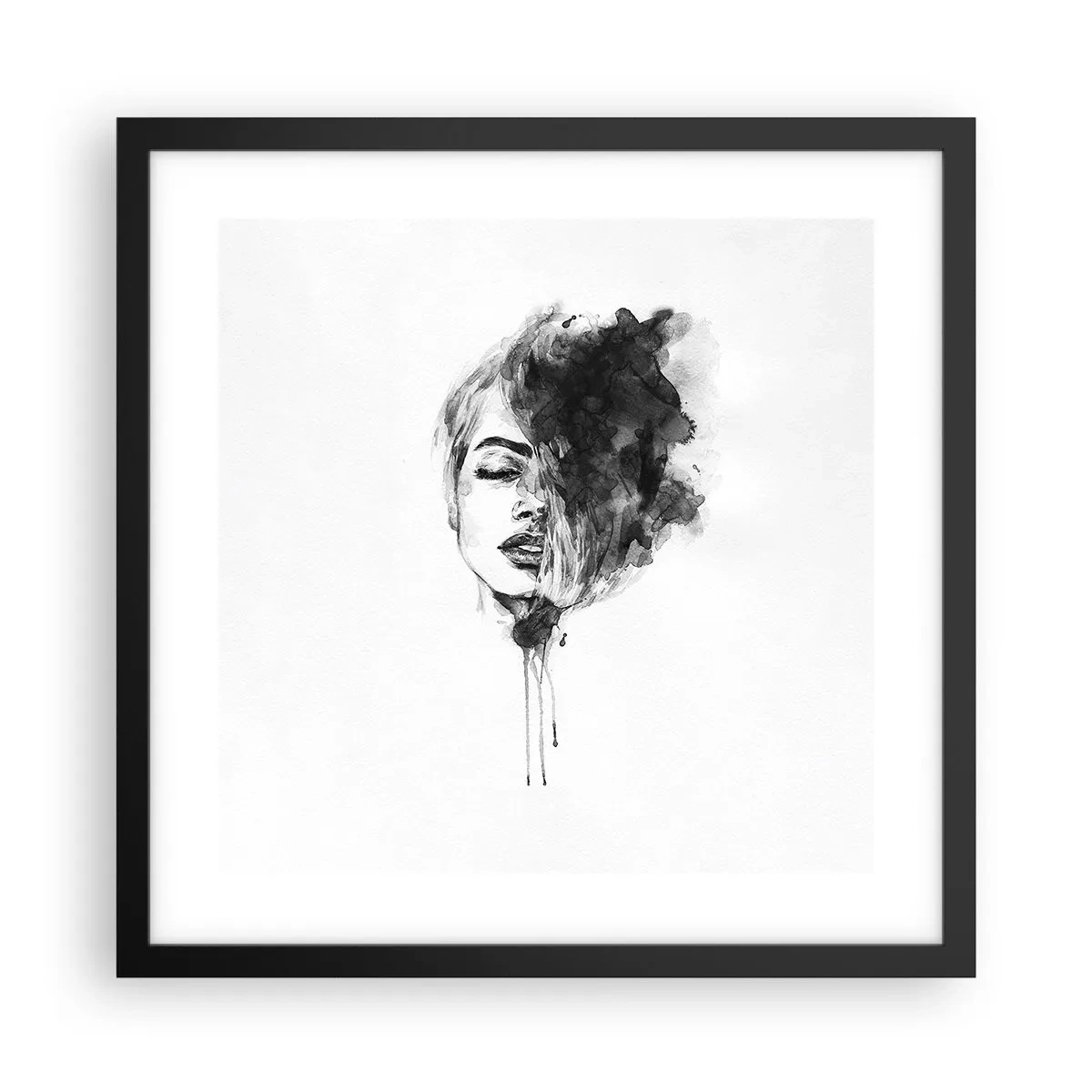 Plakat i sort ramme - Hvad piger drømmer om - 40x40 cm