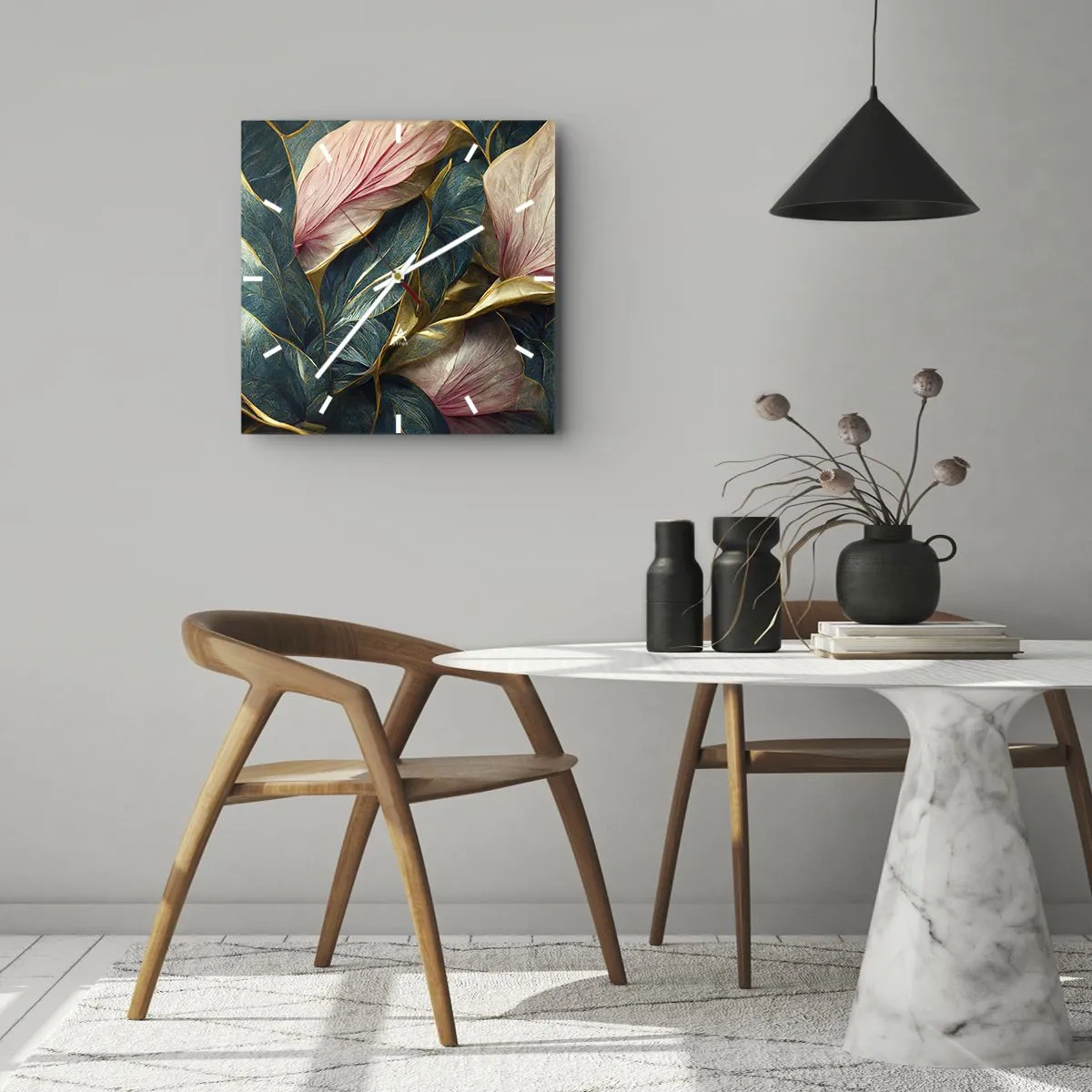 Vægur, Uret - Naturlig elegance og stil - 40x40 cm