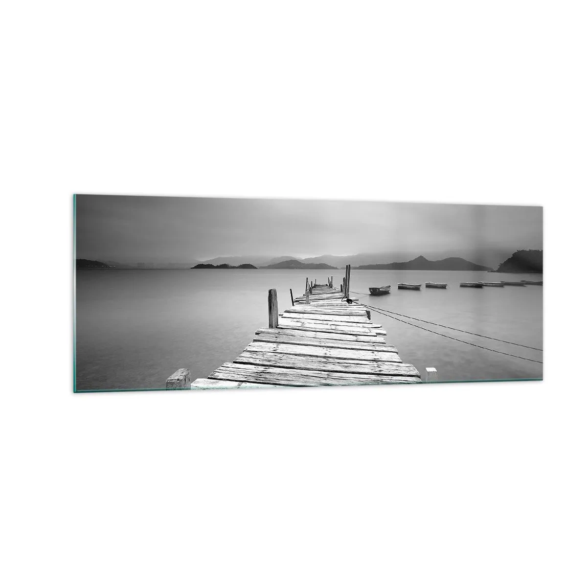Billede på glas - Ud over bjergene, hinsides havene - 140x50 cm