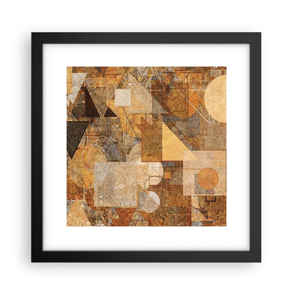Plakat i sort ramme - Kubistisk bronzeundersøgelse - 30x30 cm