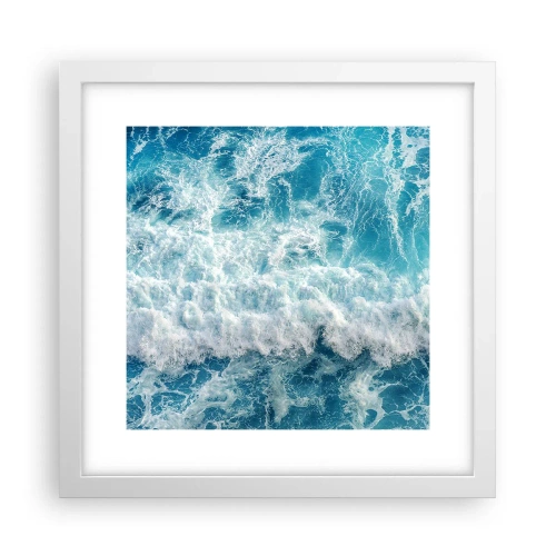 Plakat i hvid ramme - Glædeligt og i spring - 30x30 cm