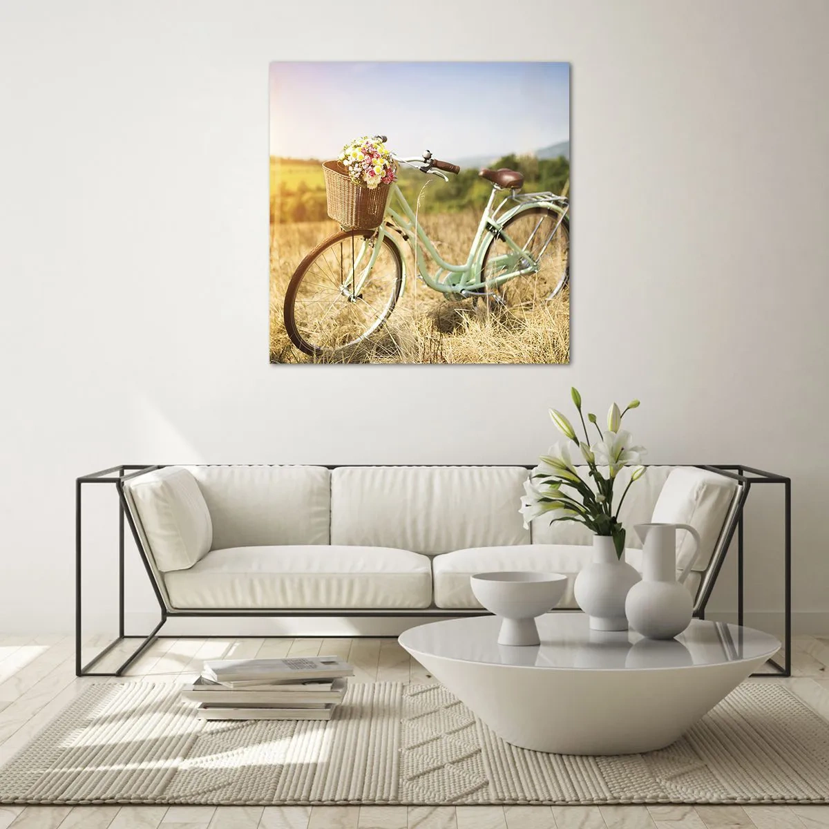 Billede på glas - Jeg bliver her et stykke tid - 70x70 cm