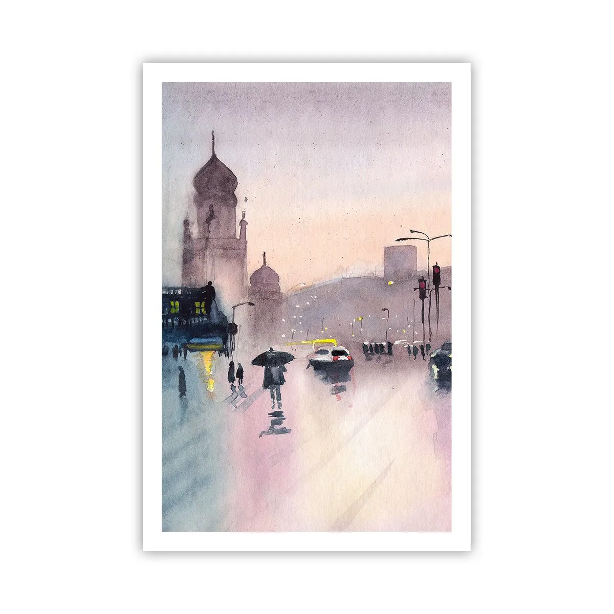 Plakat - I en regnfuld tåge - 61x91 cm