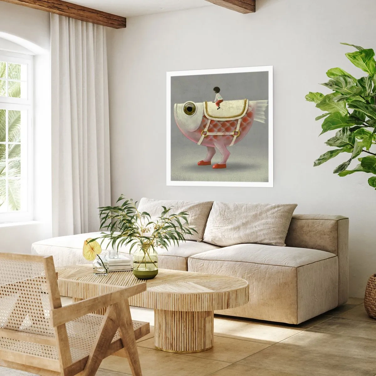 Plakat - Rybonski rytter - 40x40 cm