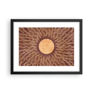 Plakat i sort ramme - Ikon for solen - 40x30 cm