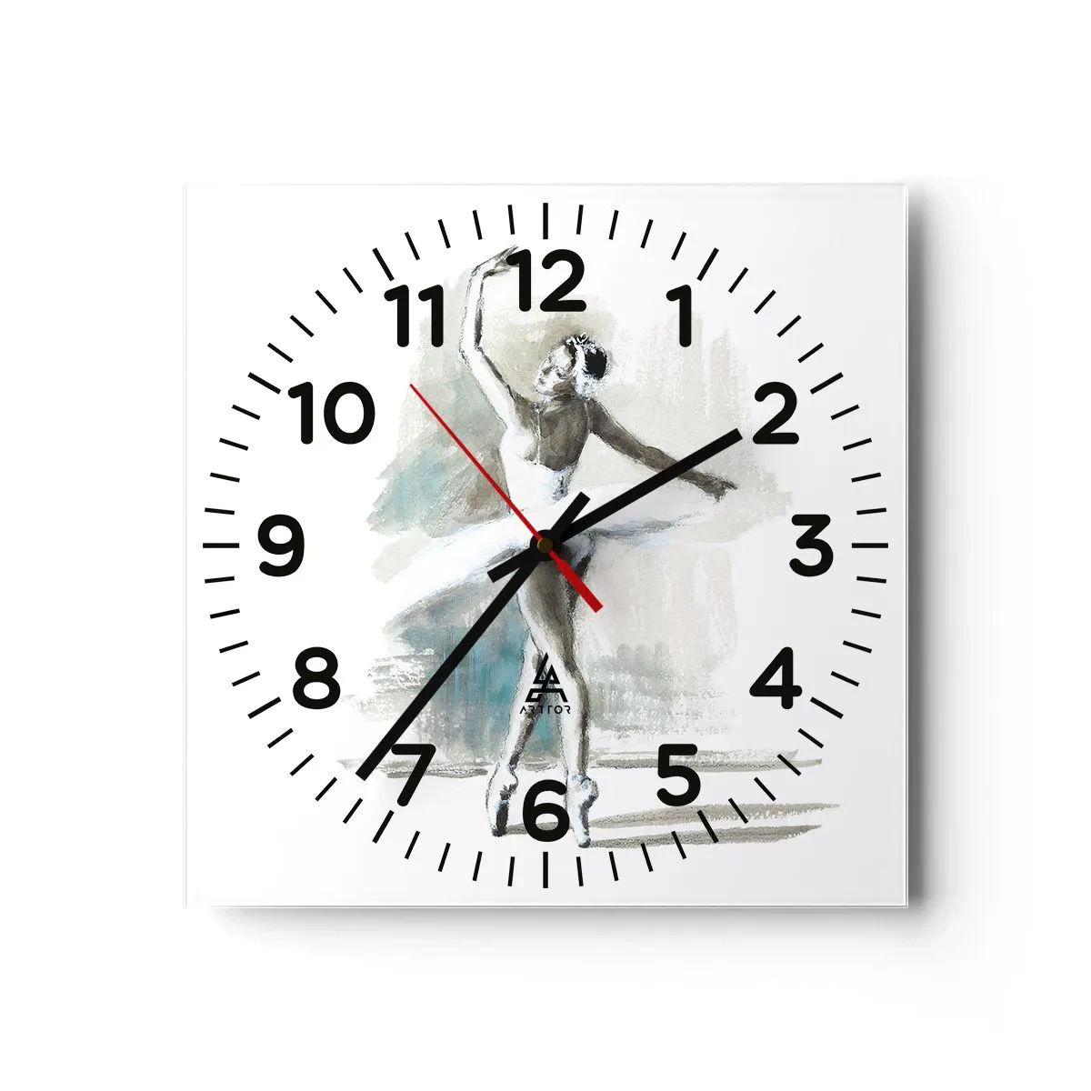 Vægur, Uret - Fortryllet til en svane - 30x30 cm