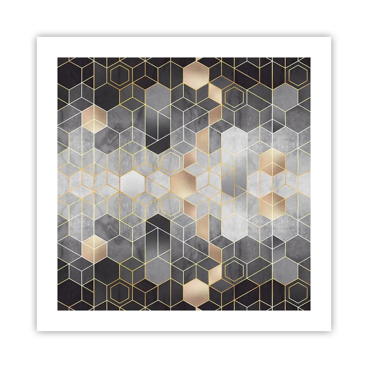 Plakat - Sammensætning af diamanter - 50x50 cm